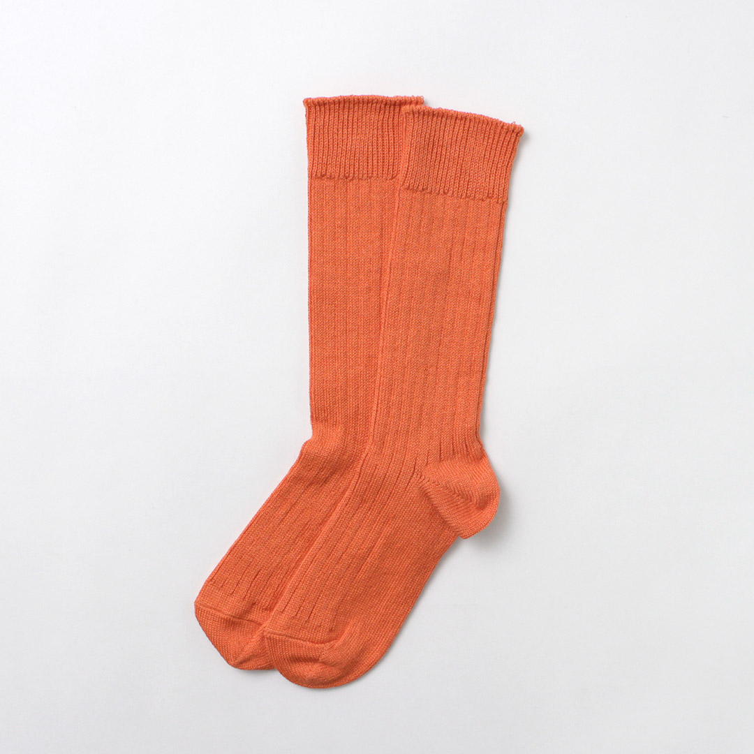 ROTOTO（ロトト） R1461 リネンコットンリブソックス / 靴下 麻 綿