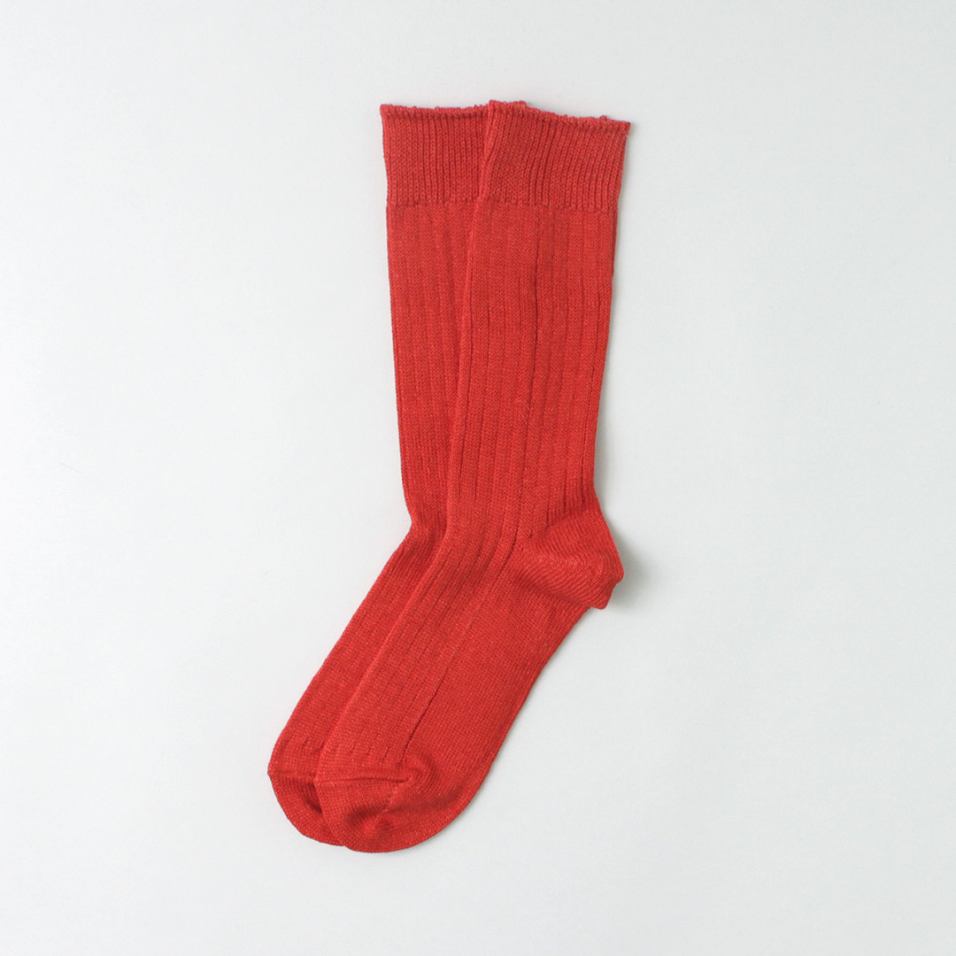 ROTOTO ROTOTO（ロトト） R1461 リネンコットンリブソックス / 靴下 麻