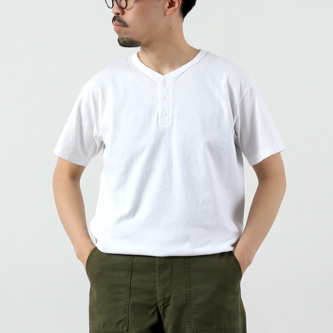 GOOD ON（グッドオン） カラー別注 ショートスリーブ ヘンリーネック T