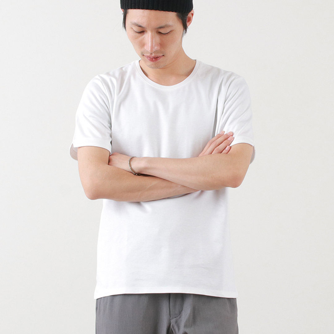 RE MADE IN TOKYO JAPAN（アールイー） 東京メイド ドレスTシャツ クルーネック / 半袖 メンズ 無地 日本製 DRESS T-SHIRT｜rococo｜02