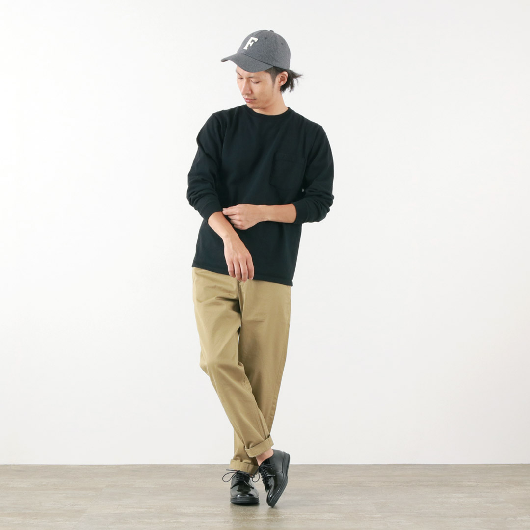 GOODWEAR(グッドウェア) クルーネック ポケット Tシャツ 長袖 メンズ レディース ロンT 無地 ヘビーオンス 厚手 :11974:ROCOCO !店 通販 GOODWEAR(グッドウェア) S S CLASSIC NECK MOCK NECK POCKETT-SHIRTS (アメリカ製 半袖 クラシックネック モックネック ポケットTシャツ) 7.2oz HEAVYWEIGHT(ヘヴィーウェイト)