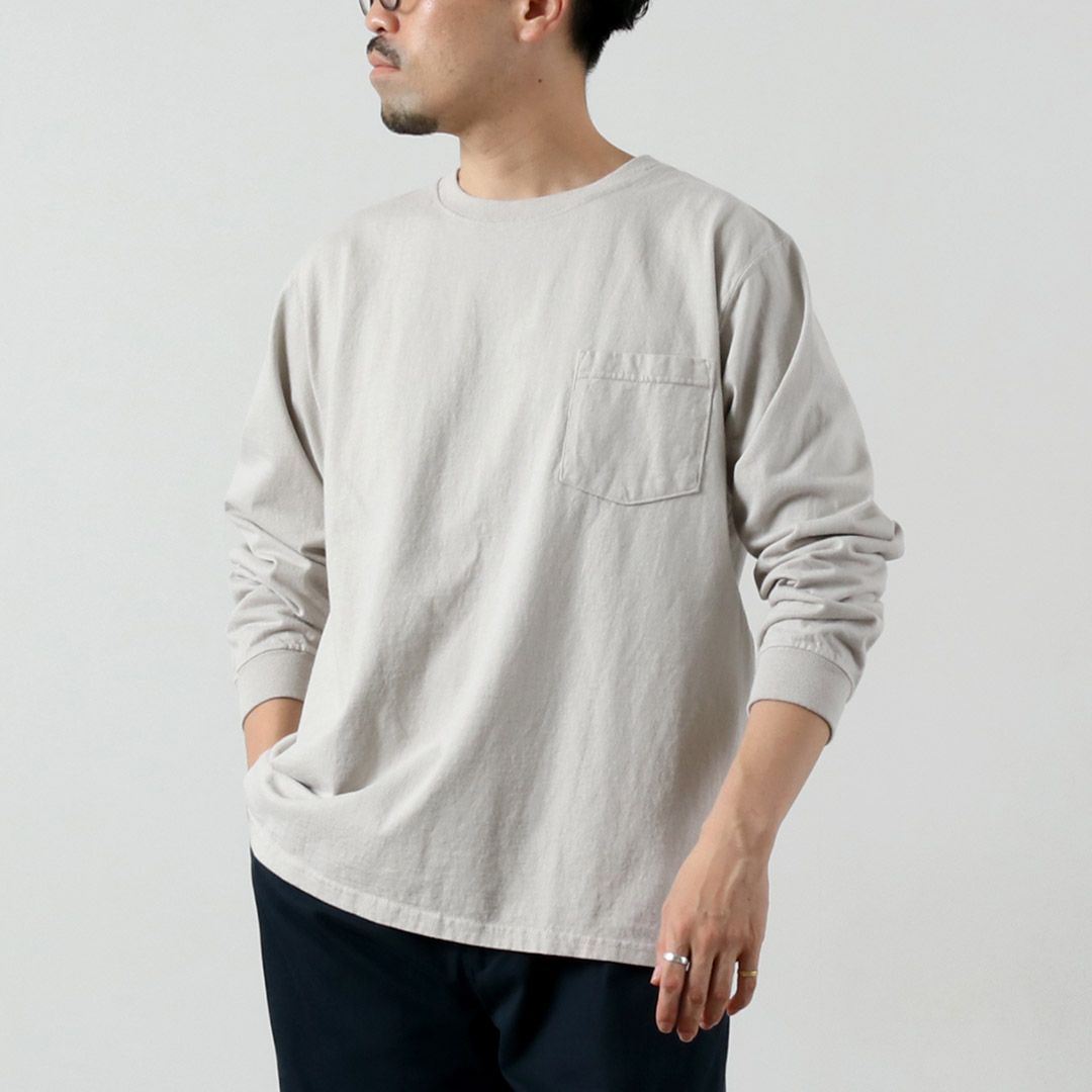 GOODWEAR（グッドウェア） クルーネック ポケット Tシャツ 長袖 / メンズ レディース ロンT 無地 ヘビーオンス 厚手 | Goodwear | 03