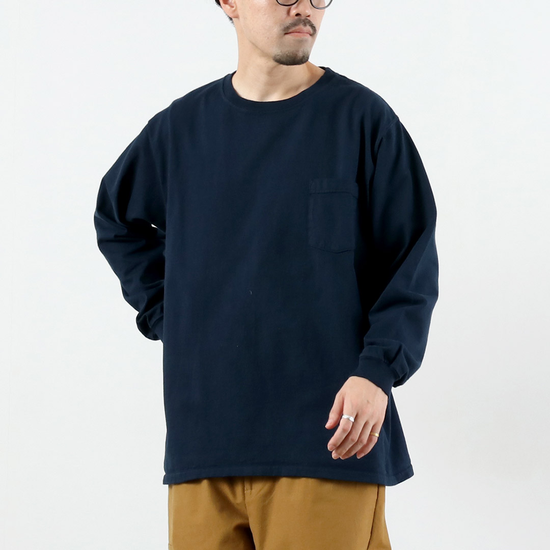 GOODWEAR（グッドウェア） クルーネック ポケット Tシャツ 長袖 / メンズ レディース ロンT 無地 ヘビーオンス 厚手 | Goodwear | 05