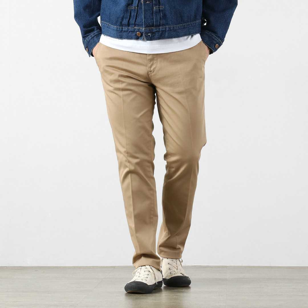 Blue refabric（ブルーリファブリック） オフィサー テーパードトラウザー 日本製 / メンズ チノパン ストレッチ | JAPAN BLUE JEANS | 01