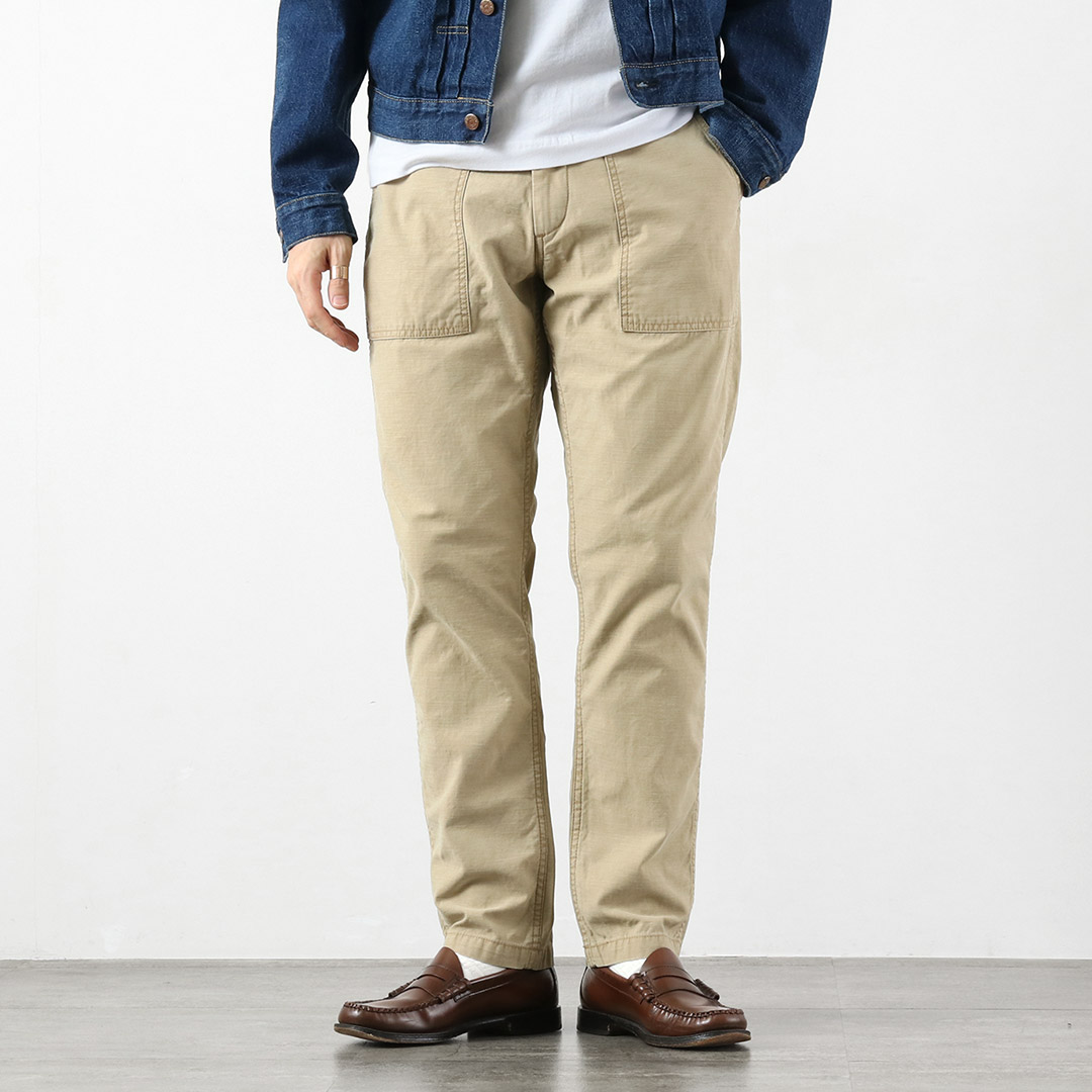 Blue refabric（ブルーリファブリック） ベイカー テーパードパンツ 硫化染めバックサテン 日本製 / メンズ ベーカーパンツ | JAPAN BLUE JEANS | 01