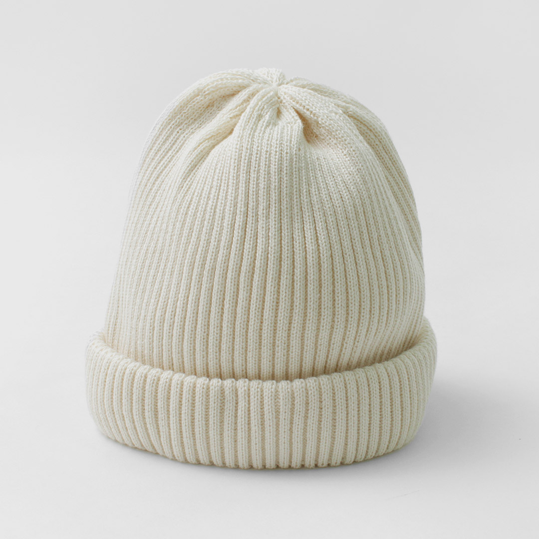 ROTOTO（ロトト） コットン ロールアップビーニー / メンズ レディース 帽子 ニット帽 綿100％ 日本製 | ROTOTO | 01