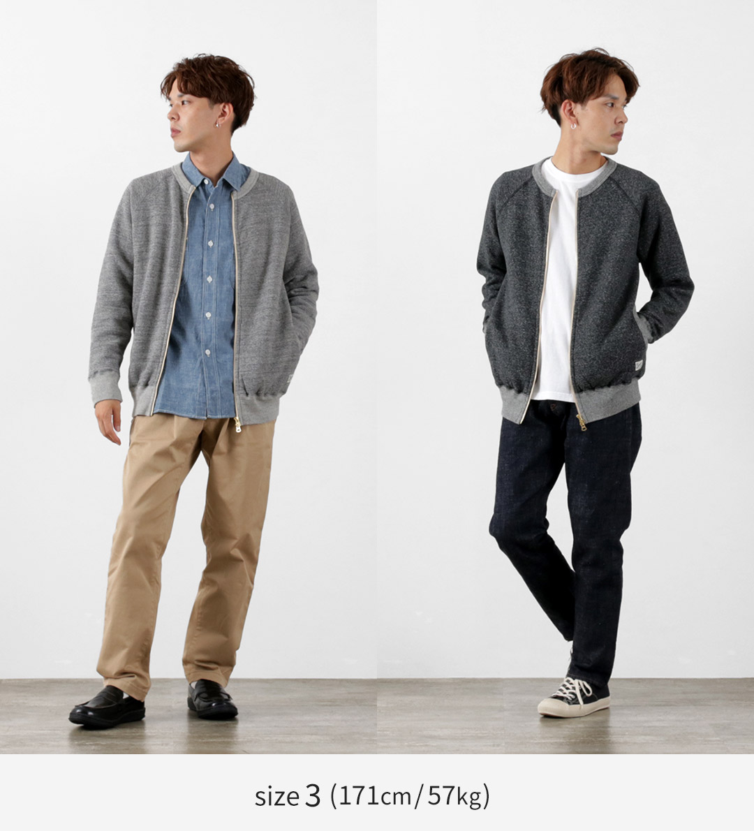 Kepani（ケパニ） 別注 クルーネック フルジップ スウェット