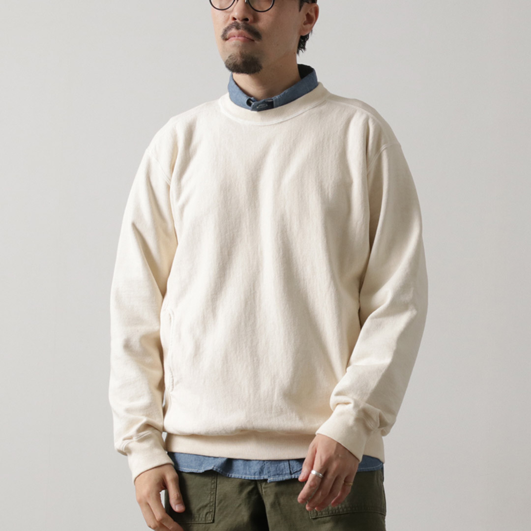 GOOD ON（グッドオン） ヘビー クルースウェット / メンズ 長袖 無地 ピグメントダイ 日本製 HEAVY CREW SWEAT GOBW1912 | GOOD ON | 01