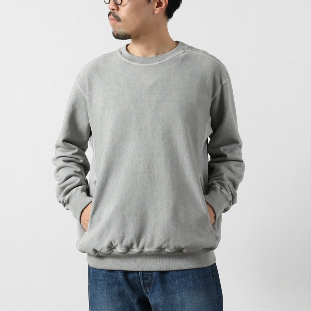 GOOD ON（グッドオン） ヘビー クルースウェット / メンズ 長袖 無地 ピグメントダイ 日本製 HEAVY CREW SWEAT GOBW1912 | GOOD ON | 02