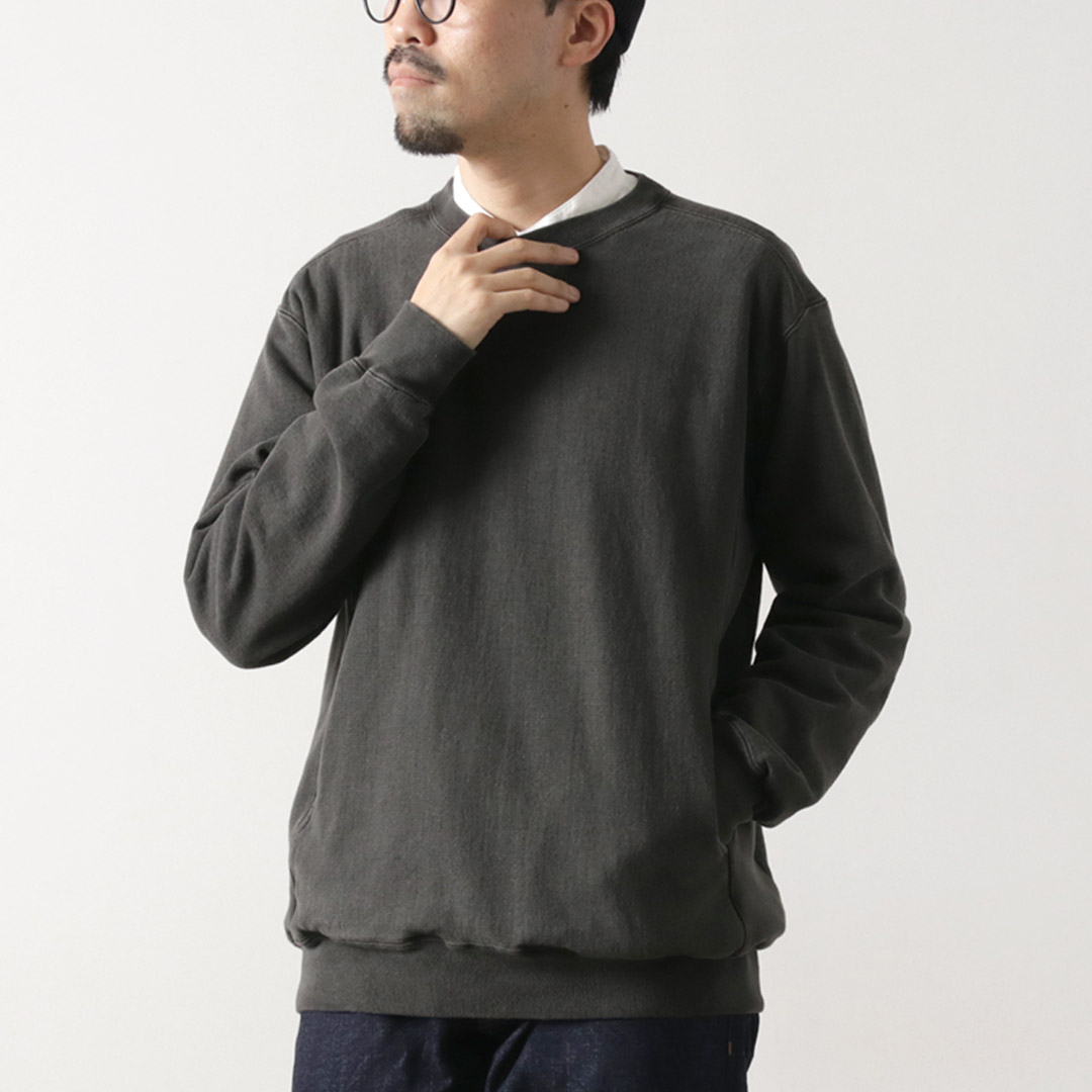 GOOD ON（グッドオン） ヘビー クルースウェット / メンズ 長袖 無地 ピグメントダイ 日本製 HEAVY CREW SWEAT GOBW1912 | GOOD ON | 05