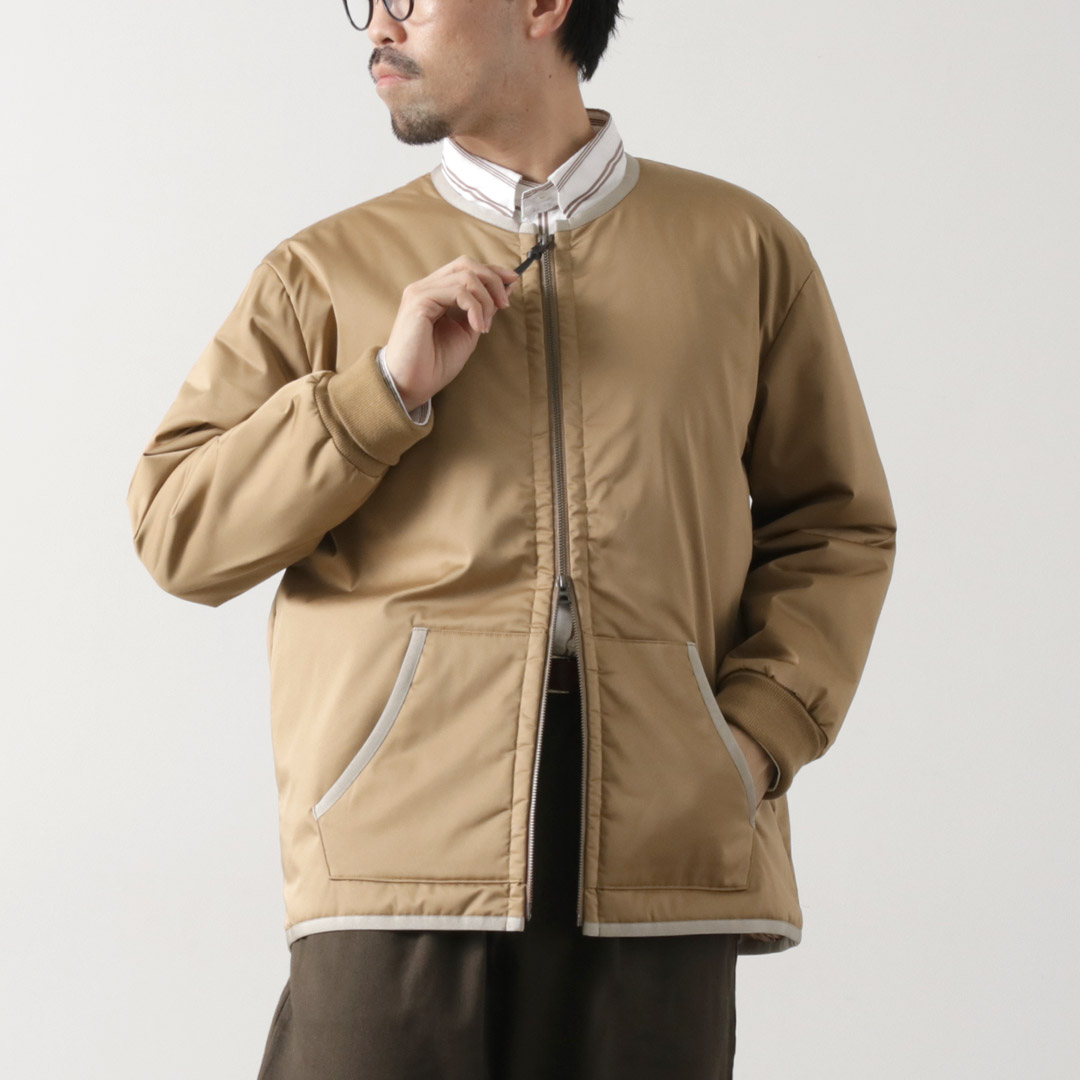 RE MADE IN TOKYO JAPAN（アールイー） シンダウン ウィンター ブルゾン / メンズ ノーカラー インナーダウン | Re made in tokyo japan | 01