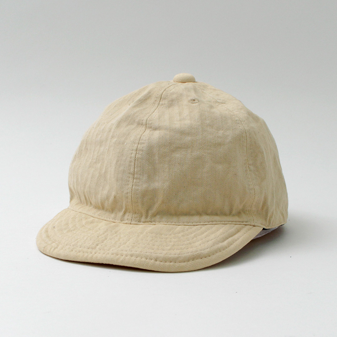 HIGHER（ハイアー） ヴィンテージ ヘリンボン キャップ / メンズ 帽子 日本製 コットン HT20004 VINTAGE HERRINGBONE CAP | HIGHER（ファッション） | 01