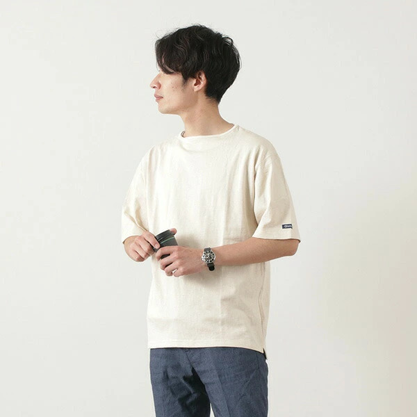 TIEASY（ティージー） HDCS ライト ビッグ ボートネック Tシャツ 日本製 / メンズ バスクシャツ 半袖 無地 | TIEASY | 02