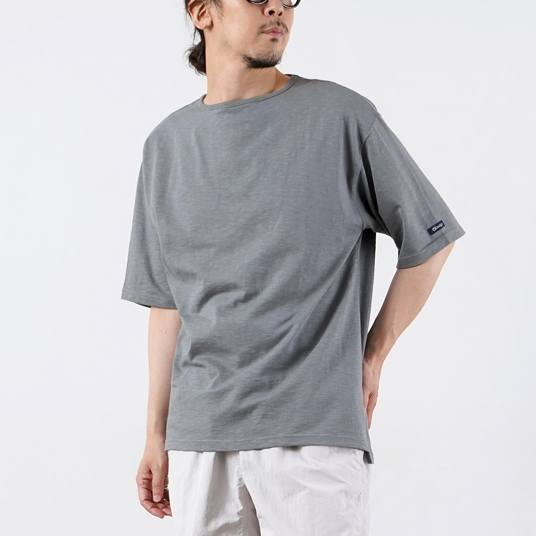 TIEASY（ティージー） HDCS ライト ビッグ ボートネック Tシャツ 日本製 / メンズ バスクシャツ 半袖 無地 | TIEASY | 05