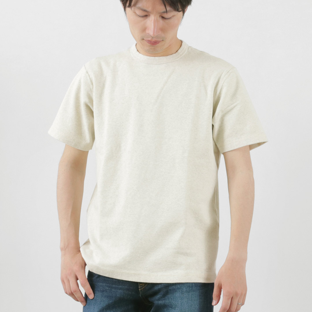 BARNS（バーンズ） カラー別注 ヘビースパンフライス 半袖Tシャツ / メンズ 伸縮 ストレッチ