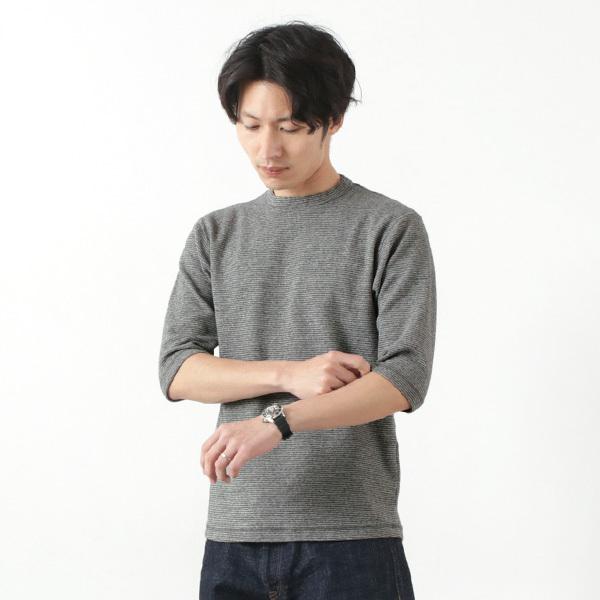 BARNS（バーンズ） カラー別注 ヘビースパンフライス 6.5分袖Tシャツ / 厚手 / ストレッ...