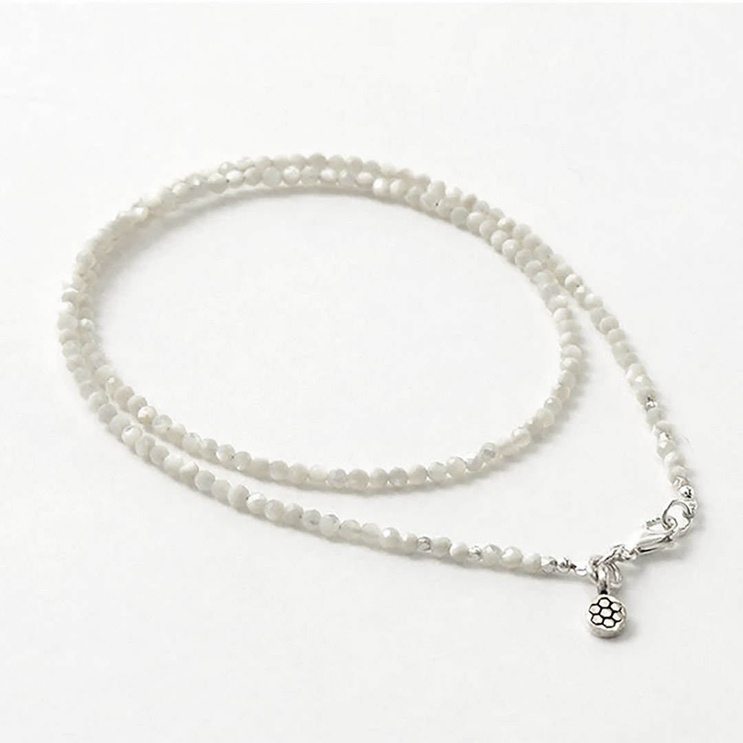phaduA（パ・ドゥア） マザーオブシェル 2mm カットビーズ ネックレス / アンクレット レディース メンズ 天然貝 | ROCOCO | 01