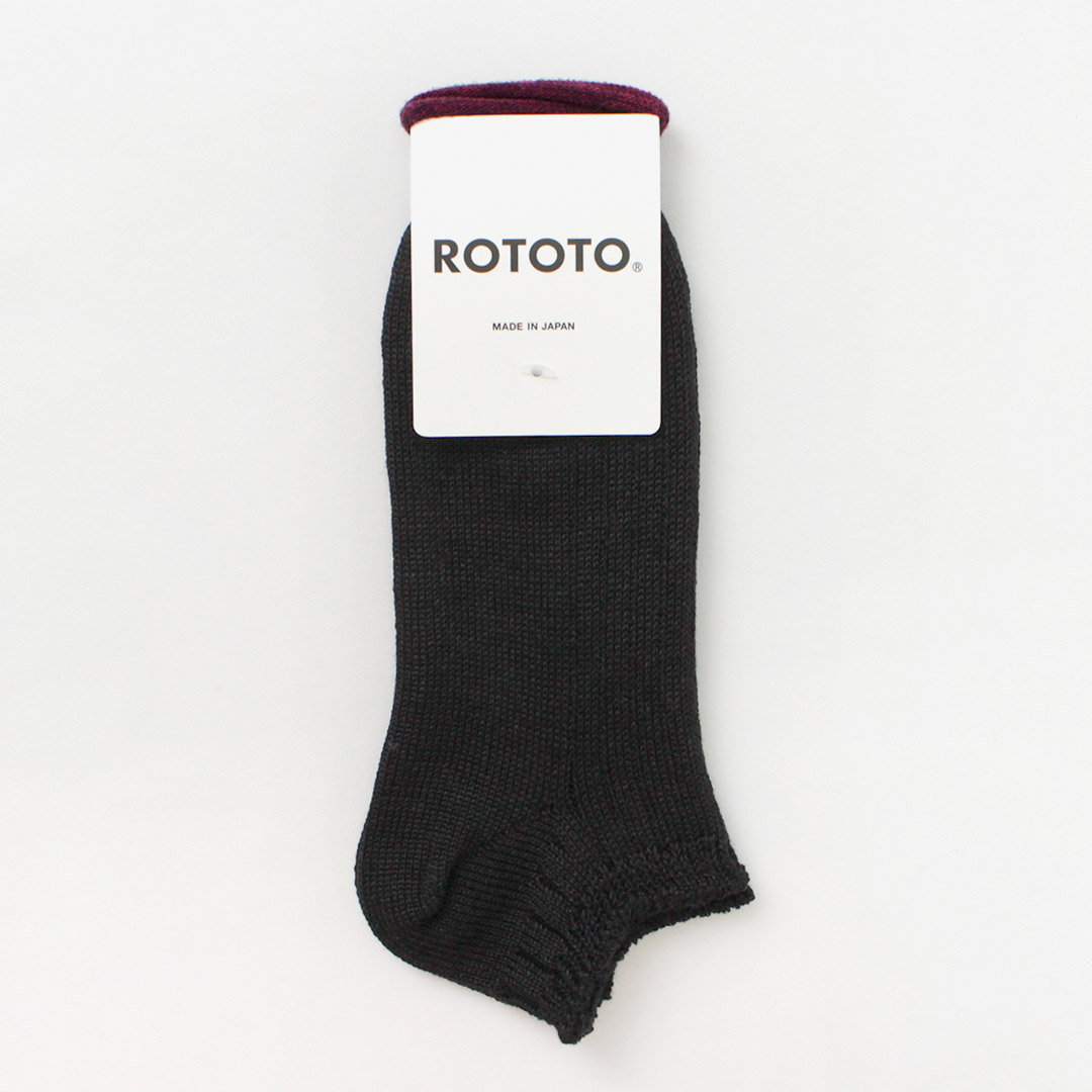 ROTOTO（ロトト） リネン コットン リブソックス ショート / 靴下 くるぶし メンズ レディース 無地 綿 麻 | ROTOTO | 03
