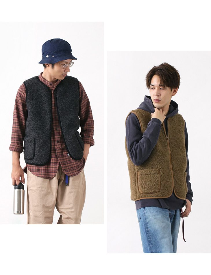 COLDBREAKER（コールドブレーカー） / WOOL BOA VEST 6A ROCOCO PayPayモール店 - 通販 -  PayPayモール ウール ボア