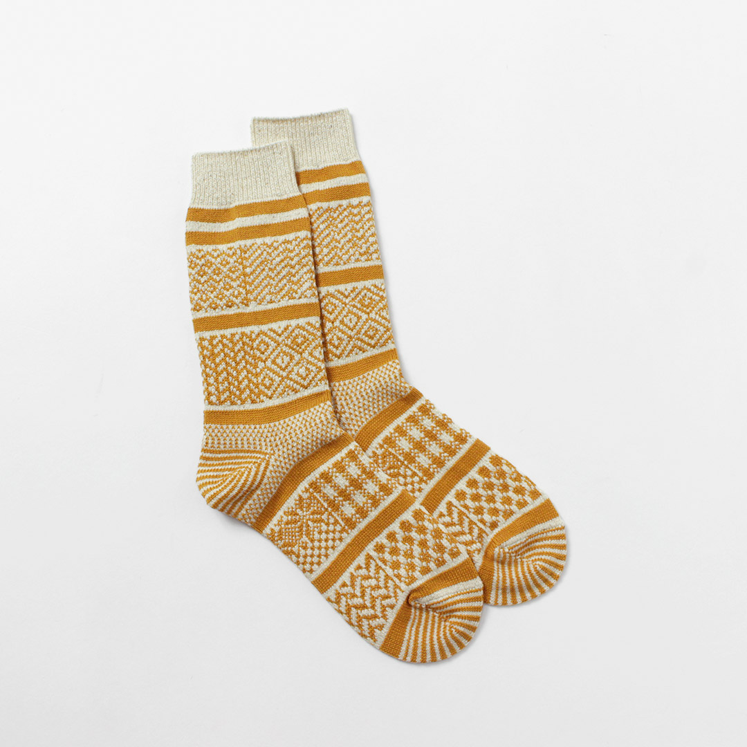 ROTOTO（ロトト） マルチジャガード クルーソックス / 靴下 メンズ レディース ユニセックス 柄 プレゼント ギフト 日本製 | ROTOTO | 02