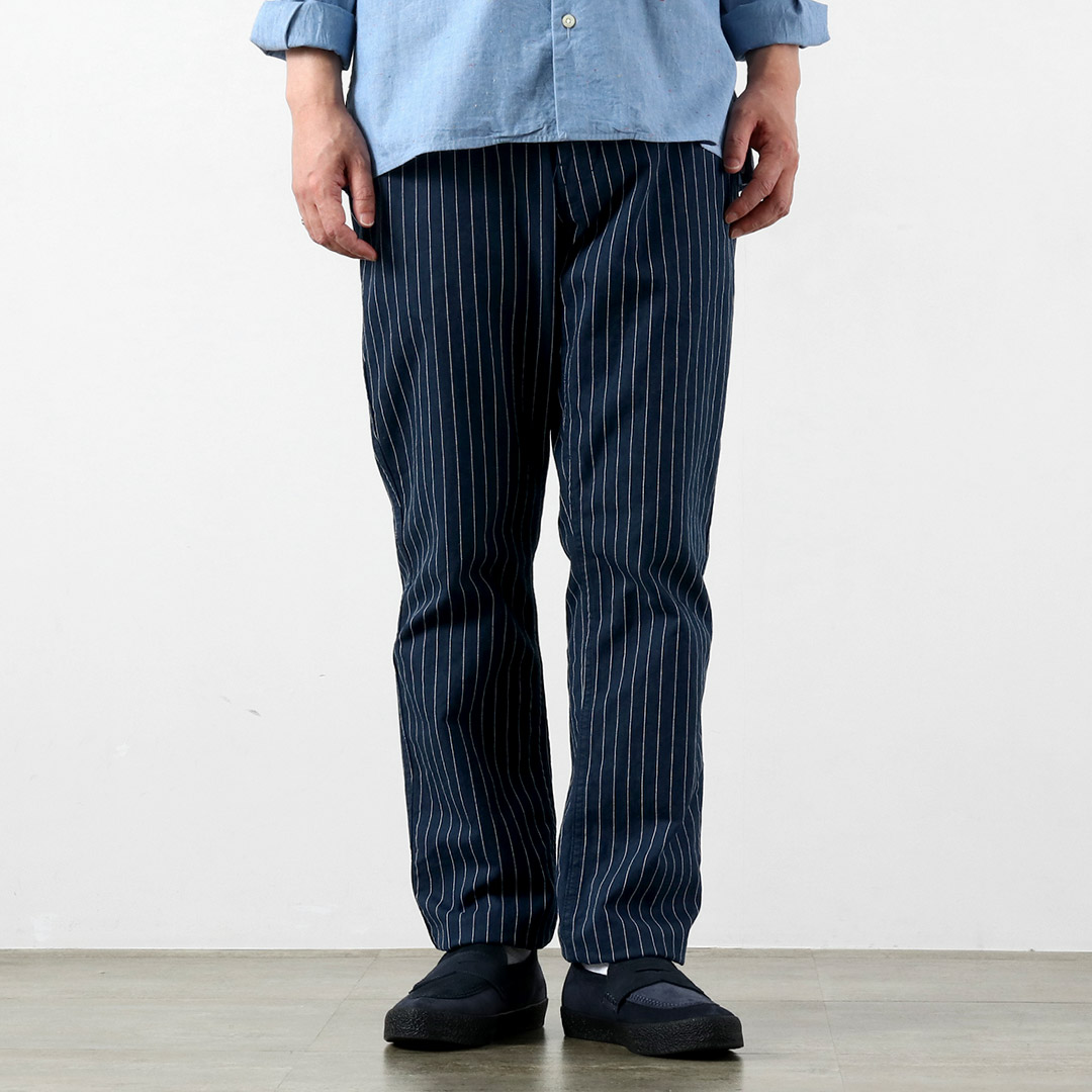Blue refabric（ブルーリファブリック） ピンヘッドストライプ ワイドテーパード ヴィンテージ チノ 日本製 / メンズ | JAPAN BLUE JEANS | 01