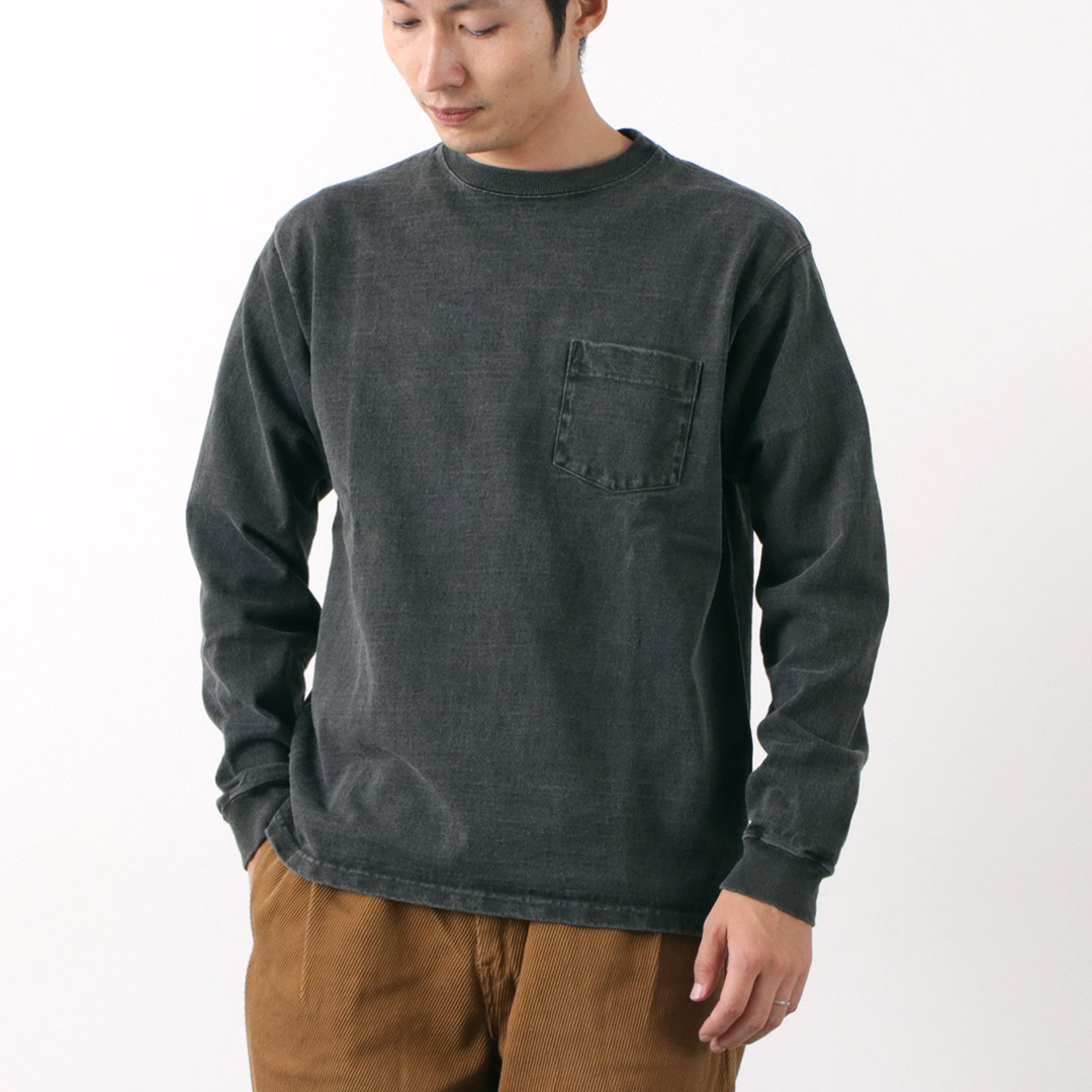 GOOD ON（グッドオン） 別注 ヘビー セットインスリーブ 長袖 ポケットTシャツ / メンズ 無地 9オンス | GOOD ON | 05