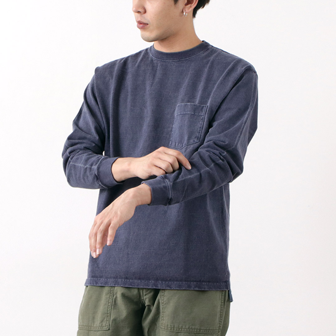 GOOD ON（グッドオン） 別注 ヘビー セットインスリーブ 長袖 ポケットTシャツ / メンズ 無地 9オンス | GOOD ON | 06