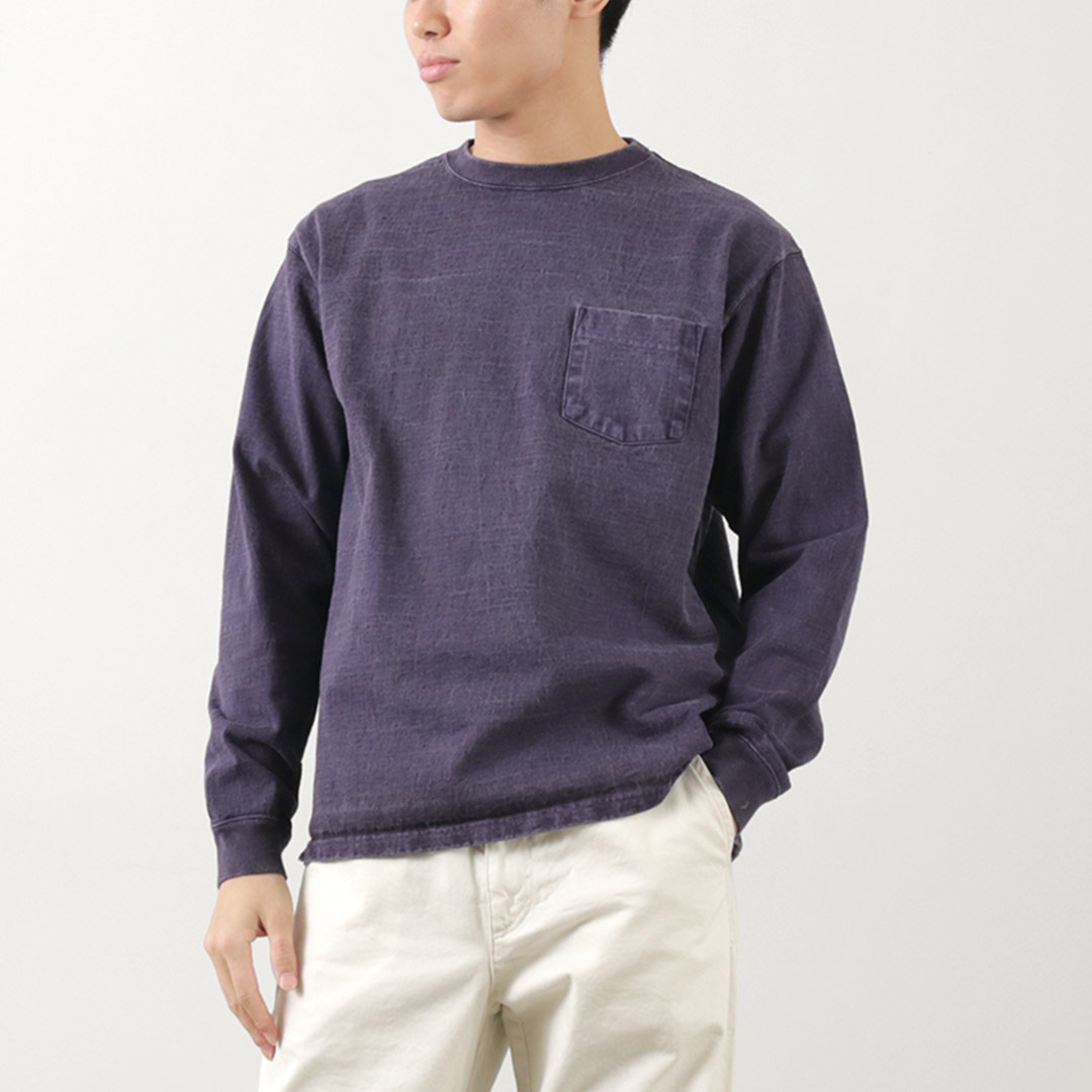 GOOD ON（グッドオン） 別注 ヘビー セットインスリーブ 長袖 ポケットTシャツ / メンズ 無地 9オンス | GOOD ON | 07