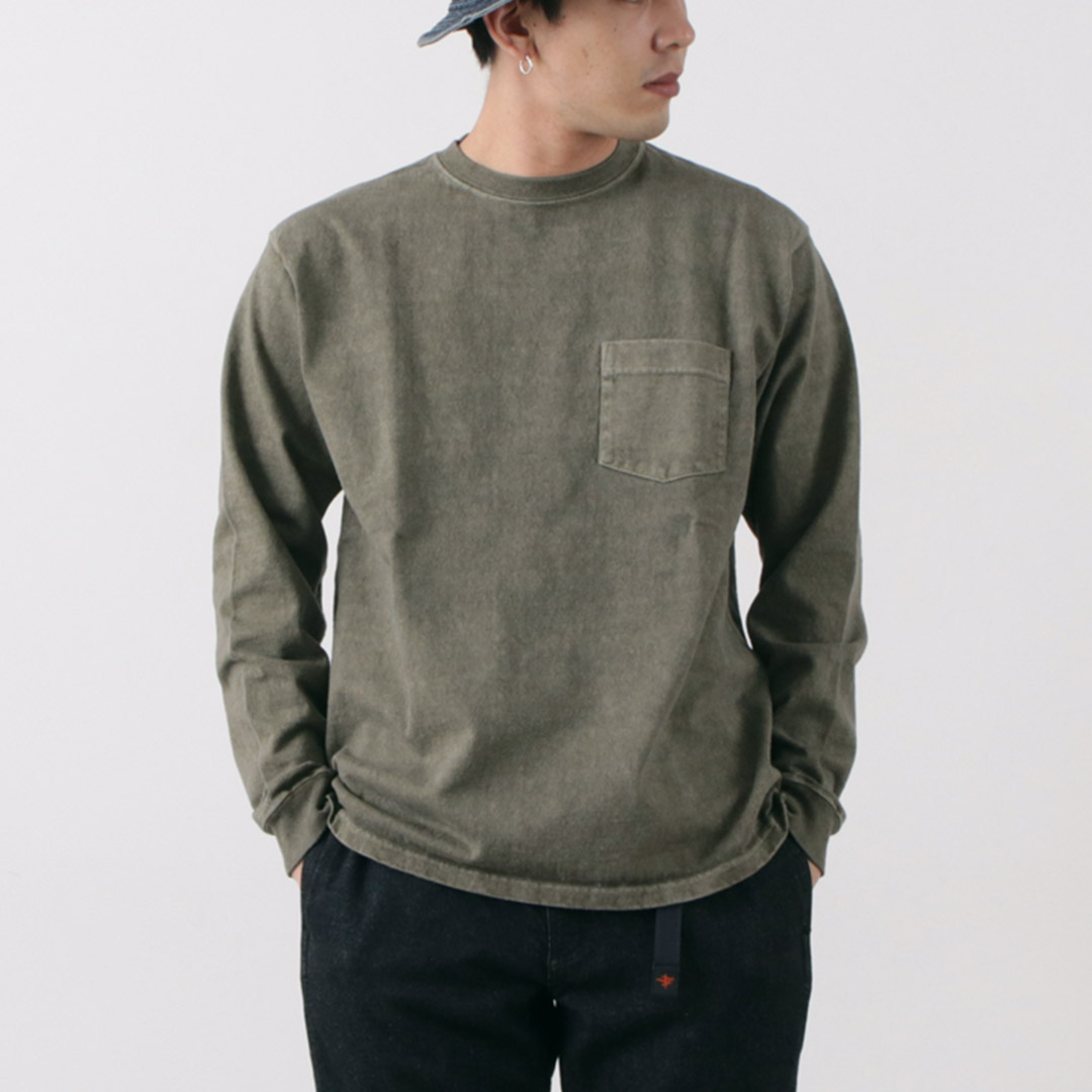 GOOD ON（グッドオン） 別注 ヘビー セットインスリーブ 長袖 ポケットTシャツ / メンズ 無地 9オンス | GOOD ON | 08