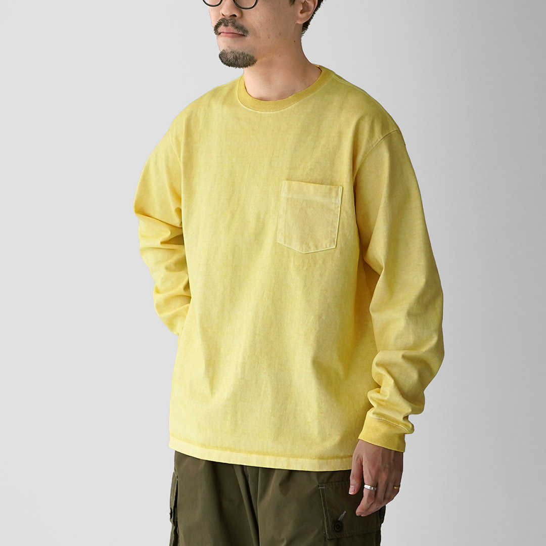 GOOD ON（グッドオン） 別注 ヘビー セットインスリーブ 長袖 ポケットTシャツ / メンズ 無地 9オンス | GOOD ON | 09