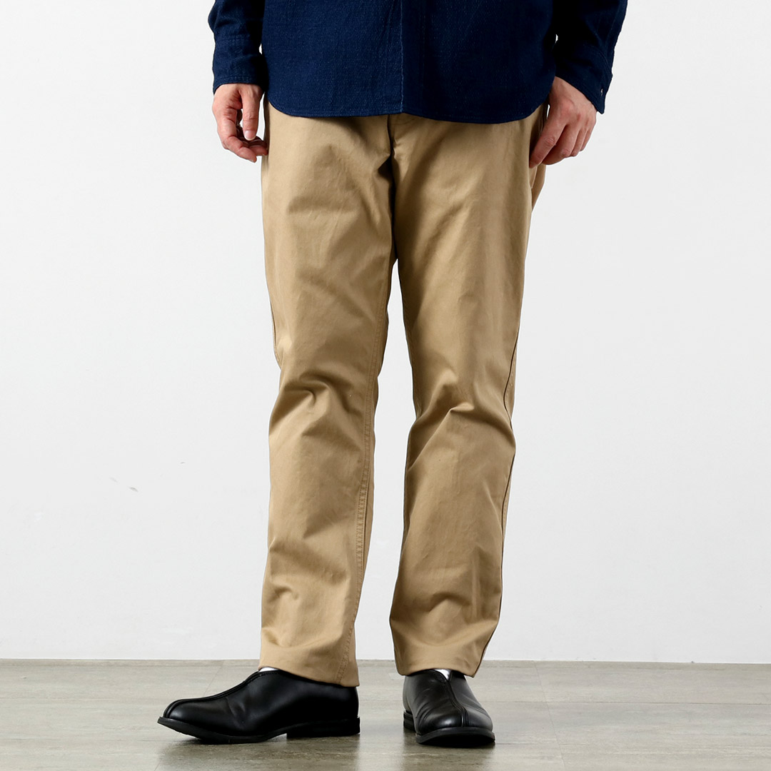 Blue refabric（ブルーリファブリック） 40/3ハイカウントツイル ワイドテーパード ヴィンテージ チノ 日本製 / メンズ |  | 01