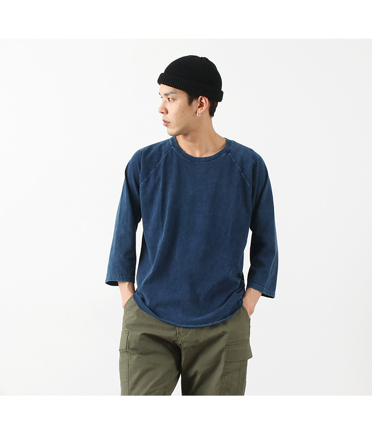 GOOD ON ON（グッドオン） インディゴシェーブ ベースボール T