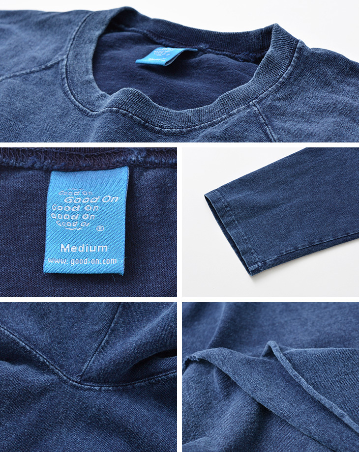 GOOD ON（グッドオン） インディゴシェーブ ベースボール Tシャツ