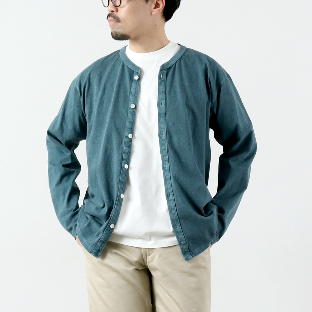 GOOD ON（グッドオン） クルーネック TEE カーディガン / メンズ 羽織 無地 綿100％ USAコットン 日本製 薄手 ピグメントダイ | GOOD ON | 02