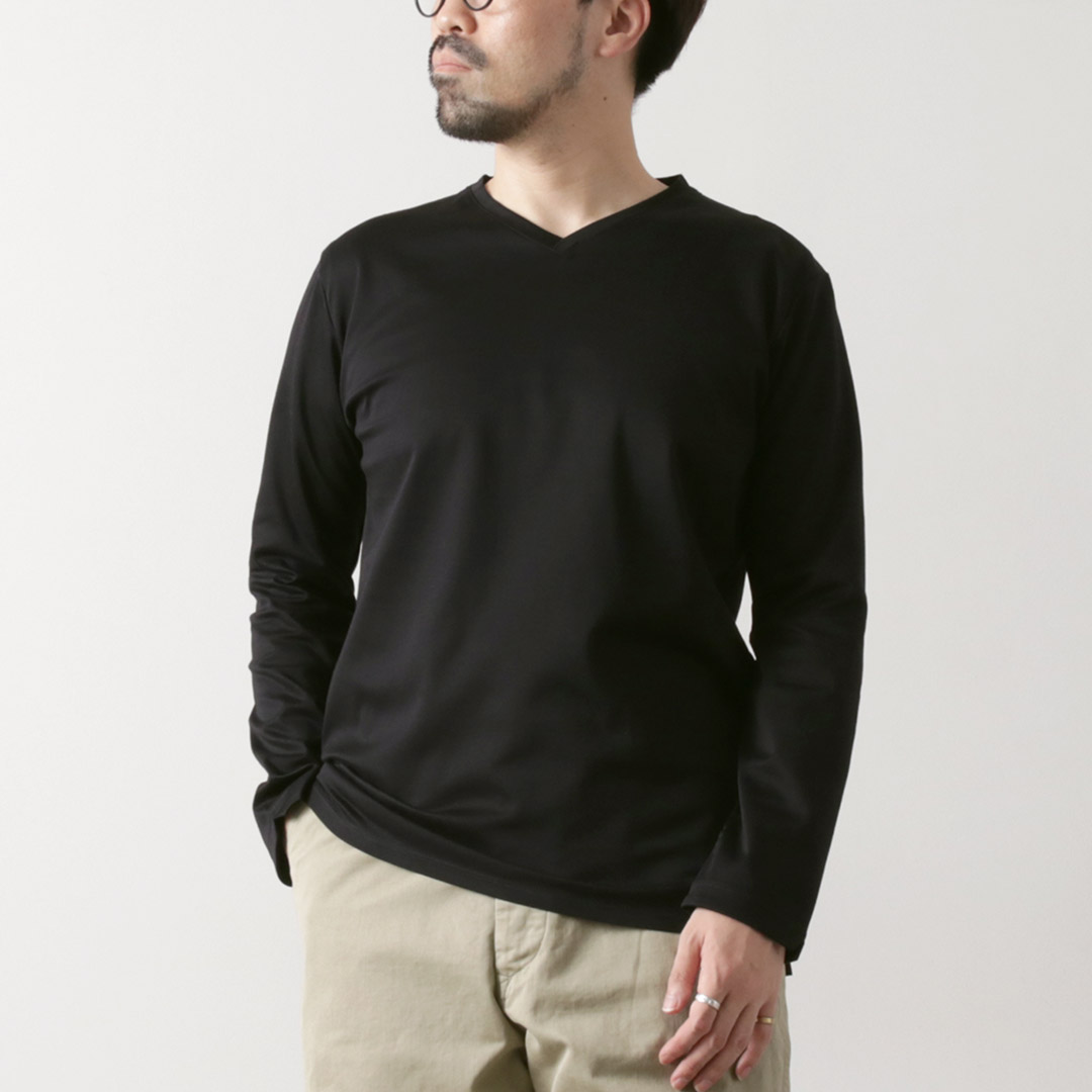 RE MADE IN TOKYO JAPAN（アールイー） 東京メイド Vネック ロングスリーブ ドレスTシャツ 5721A-CT / 長袖 メンズ ロンT | Re made in tokyo japan | 02