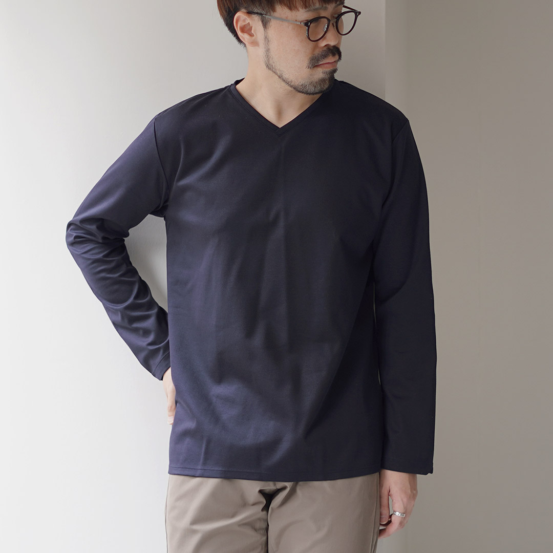 RE MADE IN TOKYO JAPAN（アールイー） 東京メイド Vネック ロングスリーブ ドレスTシャツ 5721A-CT / 長袖 メンズ ロンT | Re made in tokyo japan | 03