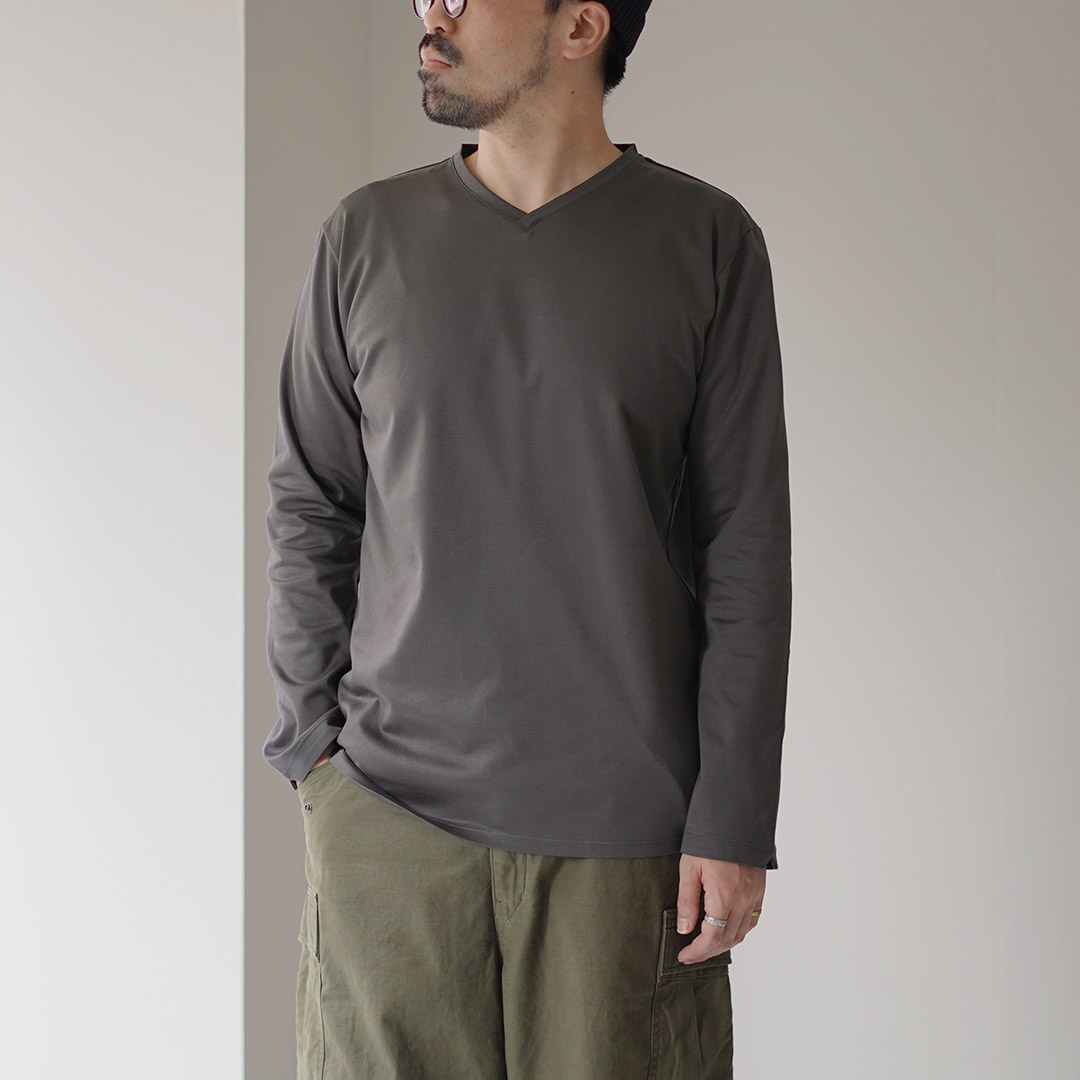 RE MADE IN TOKYO JAPAN（アールイー） 東京メイド Vネック ロングスリーブ ドレスTシャツ 5721A-CT / 長袖 メンズ ロンT | Re made in tokyo japan | 05