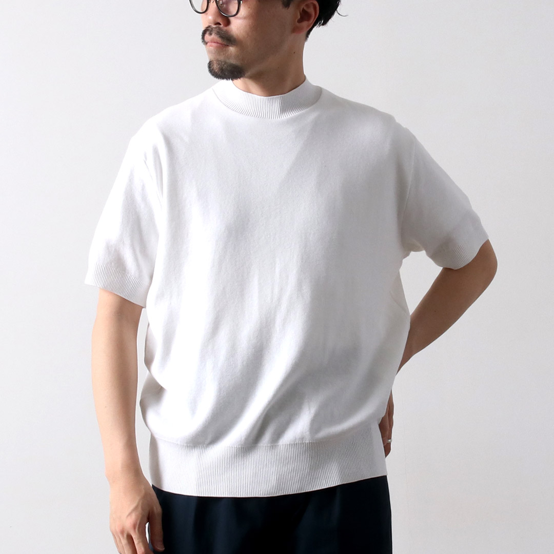 美品　GICIPI ジチピ コットン 半袖ニット イタリア製 gicipi GICIPI（ジチピ） Calamaro カラマーロ モックネック