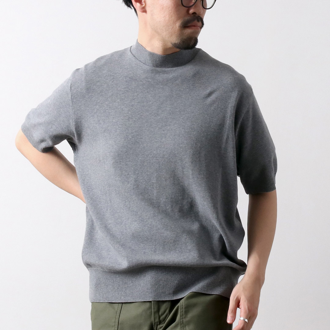 GICIPI CALAMARO モックネック ニットソー 半袖 コットンニット 楽天市場】【8％OFFクーポン対象】GICIPI（ジチピ） カラマーロ