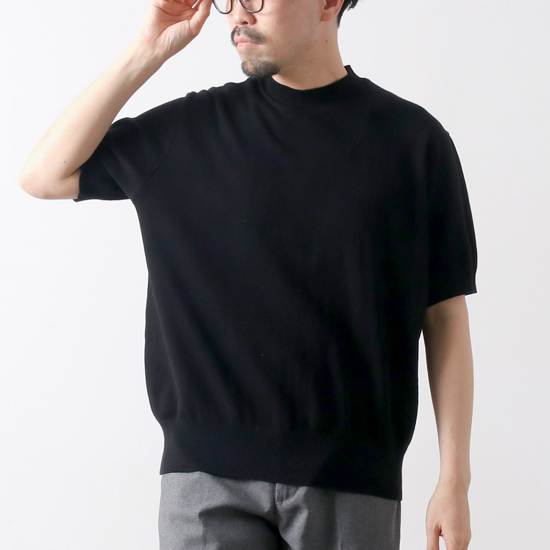GICIPI CALAMARO モックネック ニットソー 半袖 コットンニット gicipi GICIPI（ジチピ） Calamaro カラマーロ モックネック