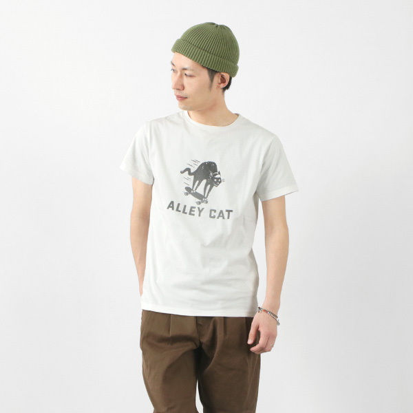 REMI RELIEF（レミレリーフ） LW加工Tシャツ (ALLEY CAT) / メンズ / 半袖 / プリント / 日本製｜rococo｜02