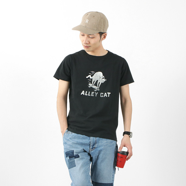 REMI RELIEF（レミレリーフ） LW加工Tシャツ (ALLEY CAT) / メンズ / 半袖 / プリント / 日本製｜rococo｜04