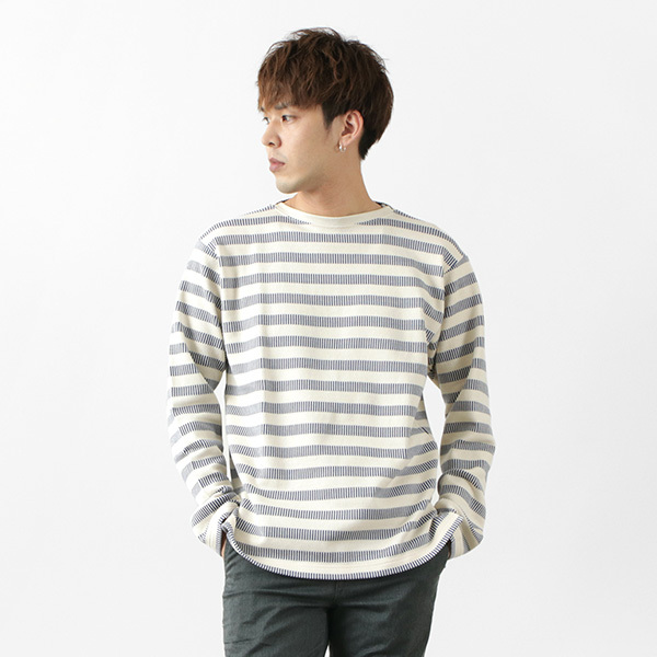 安い新品 Harriss ハリス 長袖 Tシャツ Rococo Paypayモール店 通販 Paypayモール フレンチ アンティーク ボーダー ボートネック バスクシャツ メンズ 好評得価 Imprimerie Mg Net