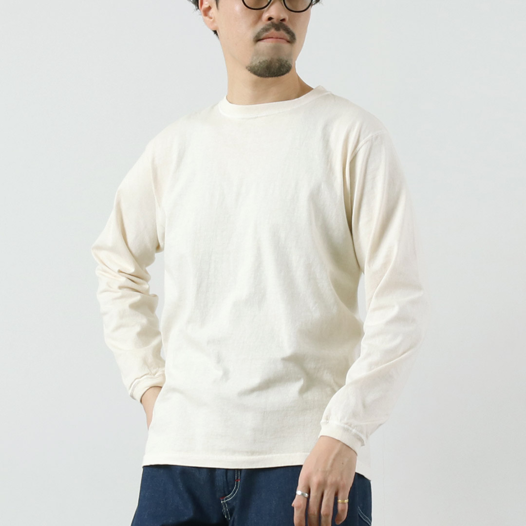GOOD ON（グッドオン） ロングスリーブ クルーTシャツ / メンズ カットソー 長袖 無地 ピグメントダイ USAコットン 日本製 | GOOD ON | 02