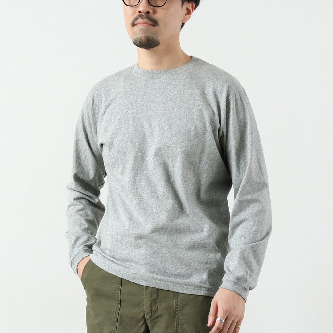 GOOD ON（グッドオン） ロングスリーブ クルーTシャツ / メンズ カットソー 長袖 無地 ピグメントダイ USAコットン 日本製 | GOOD ON | 03