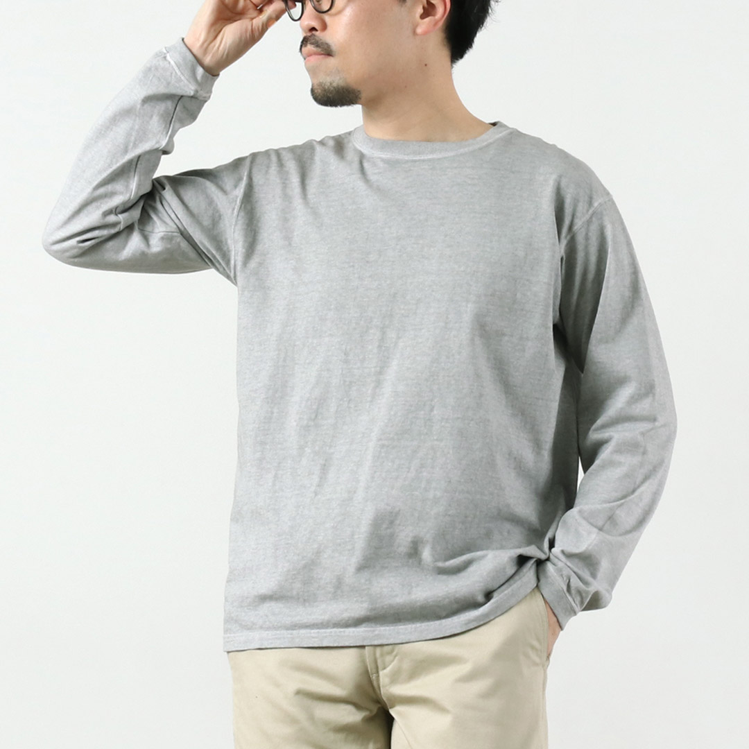 GOOD ON（グッドオン） ロングスリーブ クルーTシャツ / メンズ カットソー 長袖 無地 ピグメントダイ USAコットン 日本製 | GOOD ON | 04