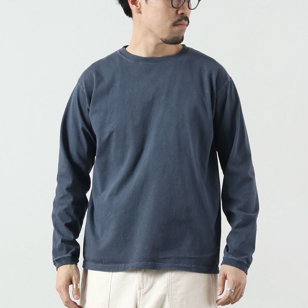 GOOD ON（グッドオン） ロングスリーブ クルーTシャツ / メンズ カットソー 長袖 無地 ピグメントダイ USAコットン 日本製 | GOOD ON | 05