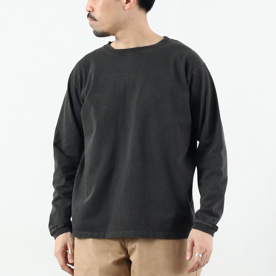 GOOD ON（グッドオン） ロングスリーブ クルーTシャツ / メンズ カットソー 長袖 無地 ピグメントダイ USAコットン 日本製 | GOOD ON | 06