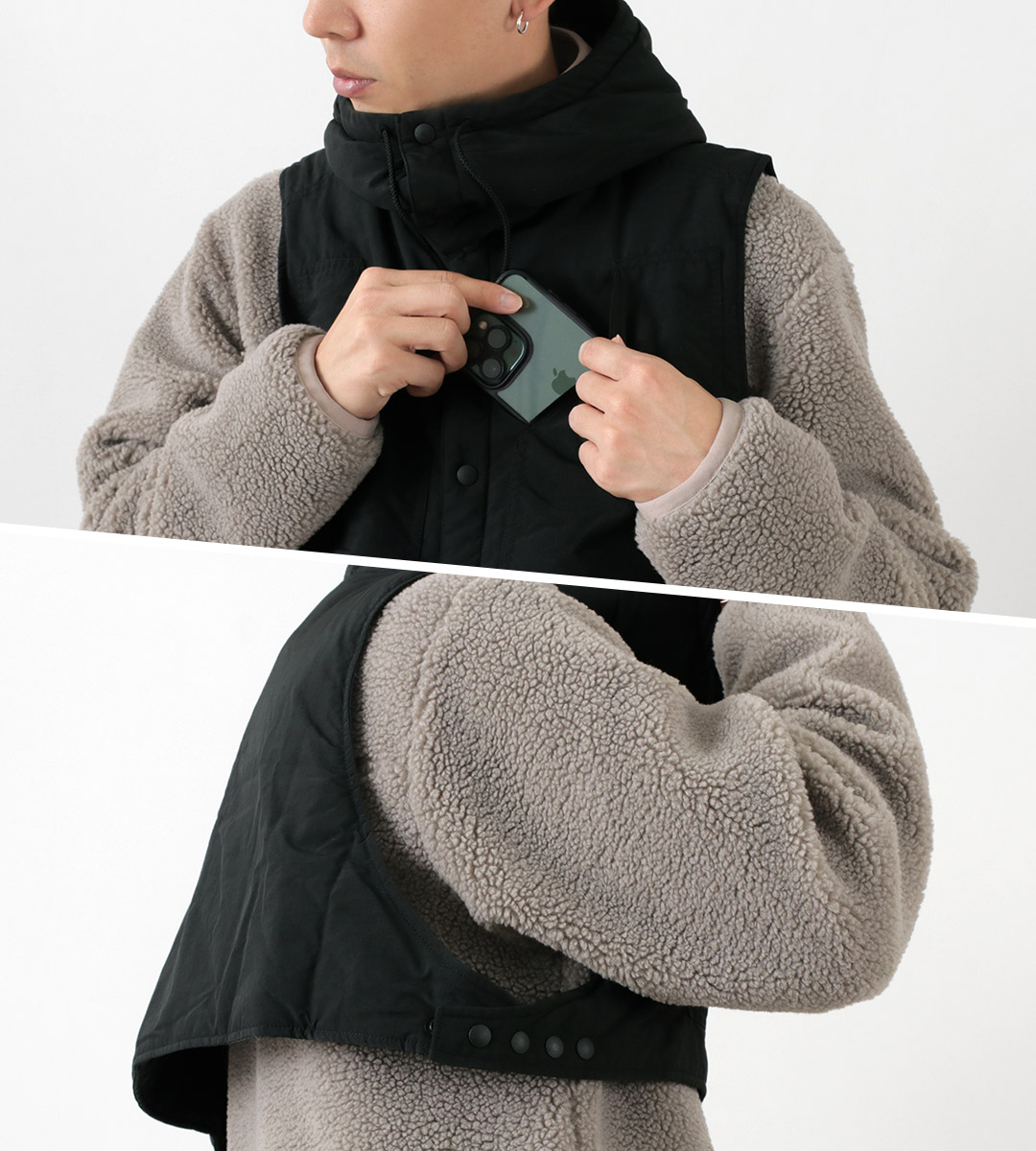 『たらたら』BURLAP OUTFITTER フードベスト BURLAP OUTFITTER OUTFITTER（バーラップアウトフィッター