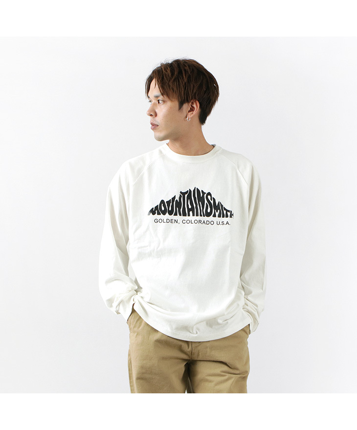超激得セール MOUNTAINSMITH(マウンテンスミス) ロングスリーブ Tシャツ ROCOCO PayPayモール店 - 通販 - PayPayモール 顔料染 度詰 ヘビーウェイト ロゴ プリント ラグラン 新作好評